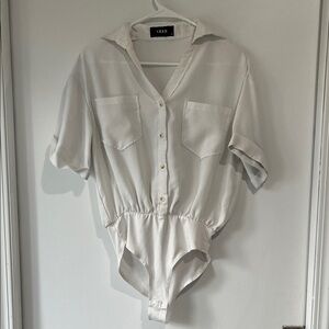 Cider Ivory Button-Up Bodysuit